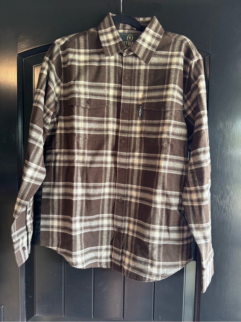 Men's Brown Plaid Button-Down Shirt by Quiksilver